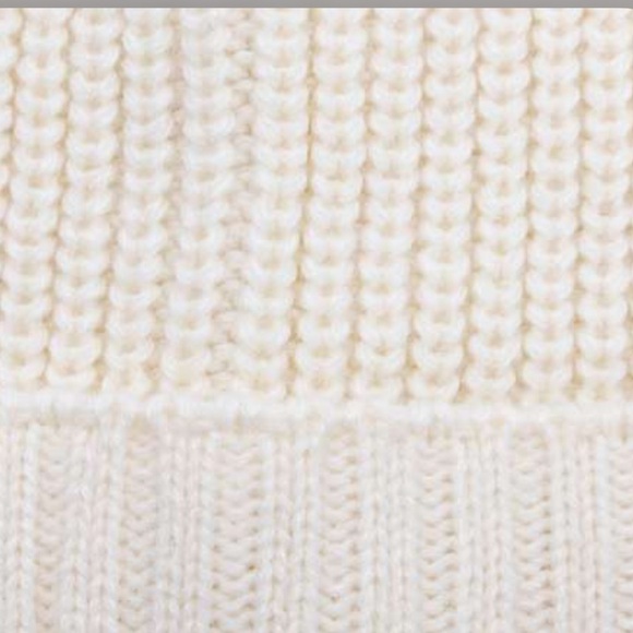 REBECCA MINKOFF Embroidered Peak Beanie in Ecru display picture 1